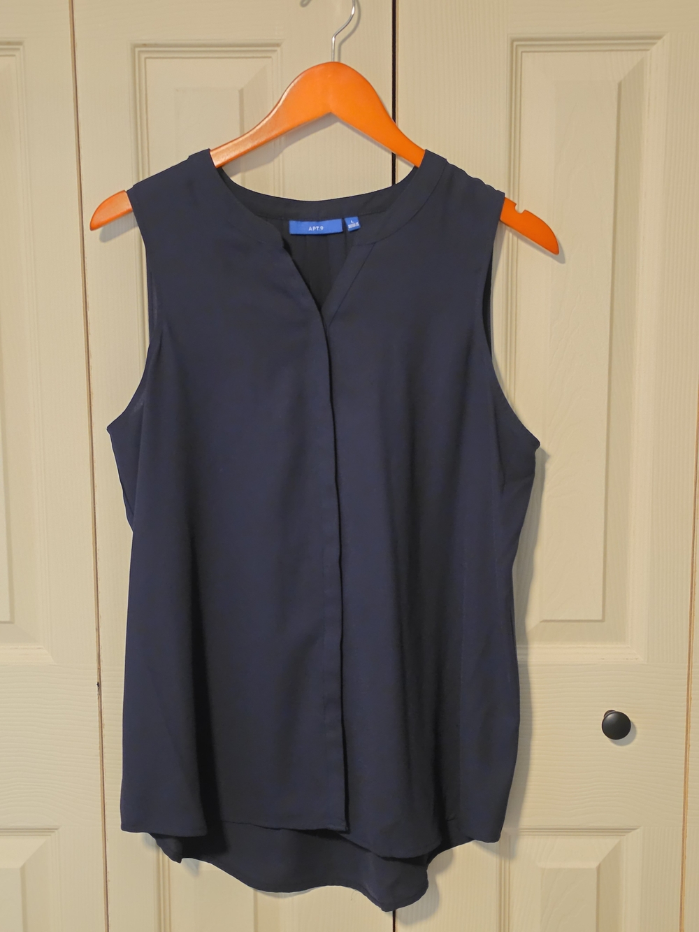 Apt. 9 Navy Sleeveless V-Neck Blouse